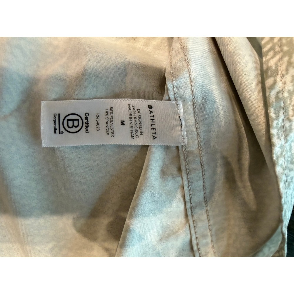 Athleta Presidio Dress Gray White Snakeskin Print Long Sleeve V-Neck Medium - Picture 6 of 8